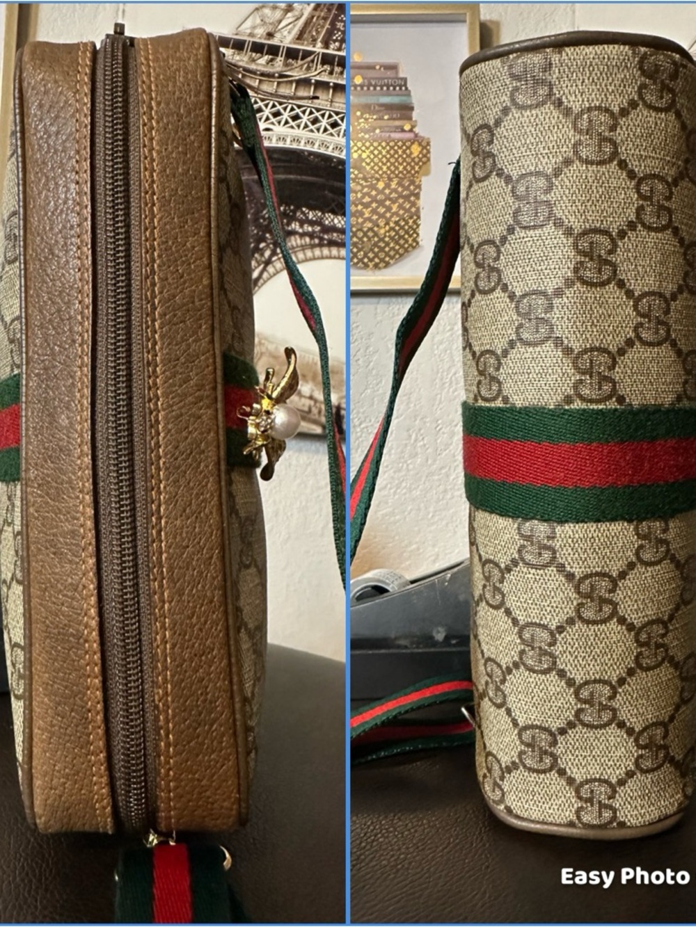 Authentic Gucci  GG PVC Leather Crossbody Bag - Picture 10 of 16